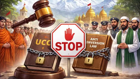 धर्मांतरण कानून के बाद उत्तराखंड में UCC पर भी लगी रोक, धामी सरकार को झटका! इसलिए राज्यपाल ने लौटाए विधेयक धर्मांतरण कानून के बाद उत्तराखंड में UCC पर भी लगी रोक, धामी सरकार को झटका! इसलिए राज्यपाल ने लौटाए विधेयक