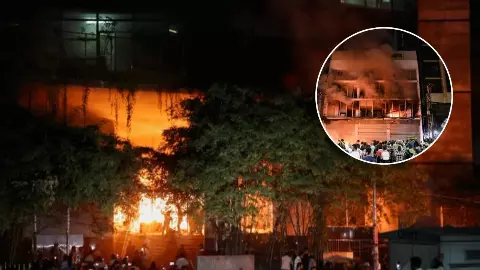 उस्मान हादी की मौत के बाद जलने लगा बांग्लादेश, सड़क से लेकर मीडिया हाउस तक लगाई आग; भारत विरोधी नारे भी गूंजे | Video