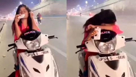 पुलिस की गाड़ी में खुलेआम शराब पीती लड़की का Video Vira, यूजर्स बोले- चाचा विधायक हैं इनके पुलिस की गाड़ी में खुलेआम शराब पीती लड़की का Video Vira, यूजर्स बोले- चाचा विधायक हैं इनके