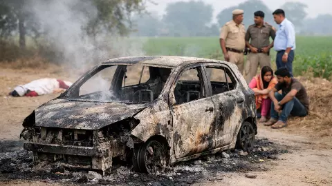 जीजा ने साली के साथ मिलकर की व्यापारी की हत्या, सबूत मिटाने के लिए कार में लगाई आग; 24 घंटे में पुलिस ने किया खुलासा