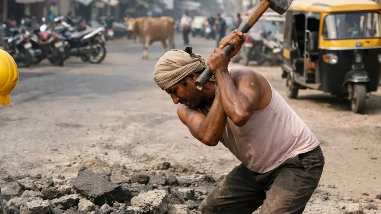 6 करोड़ खर्च, रात में बनी सड़क अगले दिन गायब... अंबिकापुर में सफाईकर्मी कचरा गाड़ी में ले गए डामर, खुली भ्रष्टाचार की पोल