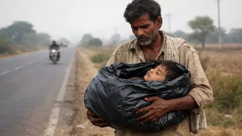ना एंबुलेंस, ना पैसे… गोद में मरा बच्चा.... फिर प्लास्टिक थैले में बेटे की लाश लेकर 70 किमी का सफर, सरकारी सिस्टम ने पिता को किया बेबस