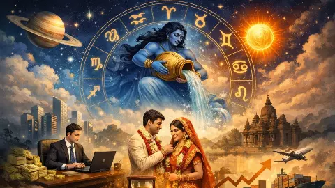 Kumbh Rashifal 2026: साल 2026 में कुंभ राशि वालों को साढ़ेसाती से मिलेगी निजात, जानिए करियर-कारोबार और दांपत्य जीवन का हाल