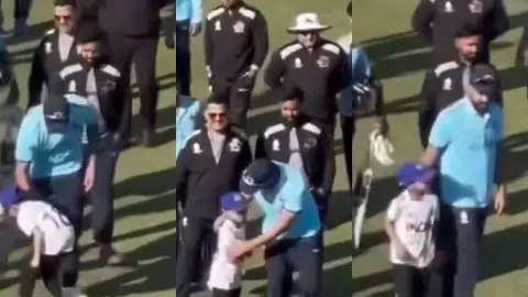 रोहित शर्मा ने सिक्किम के खिलाफ तूफानी सेंचुरी लगाने के बाद जीता दिल, लिटिल फैन को पैर छूने रोका; वीडियो हो रहा वायरल