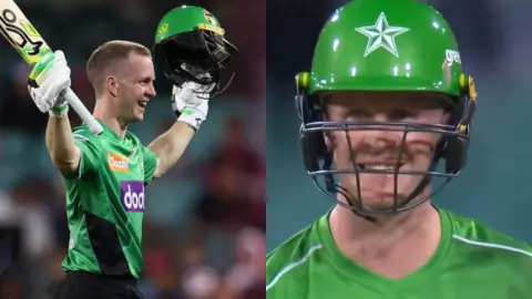 6 छक्के, 12 चौके और 183 से अधिक का स्ट्राइक रेट... इस बल्लेबाज ने 60 गेंदों में ठोक दिए 110 रन, टीम को 7 विकेट से दिलाई जीत