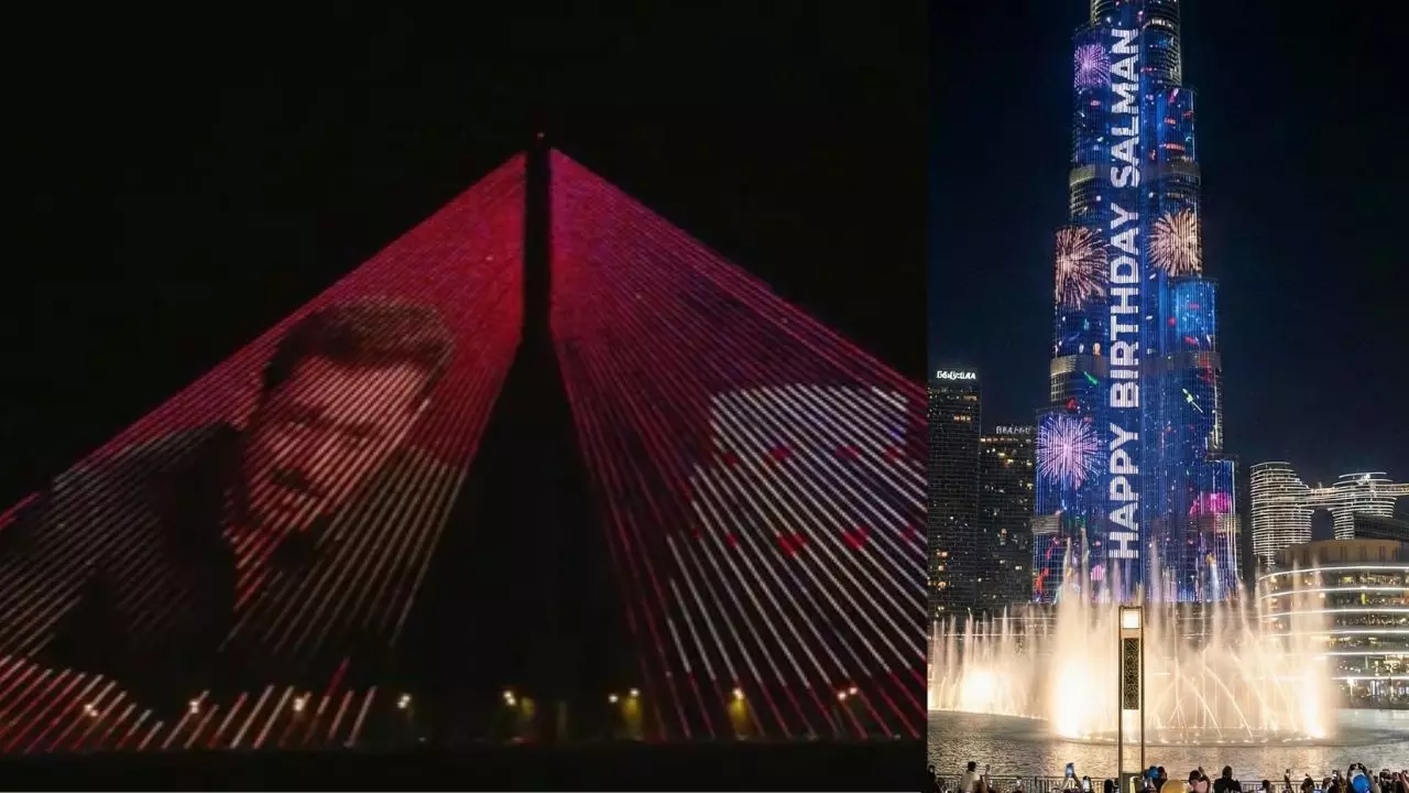 बांद्रा-वर्ली सी लिंक और बुर्ज ख़लीफ़ा पर Salman Khan के लिए खास बर्थडे ट्रिब्यूट, पैपराजी के साथ काटा केक | Video Viral