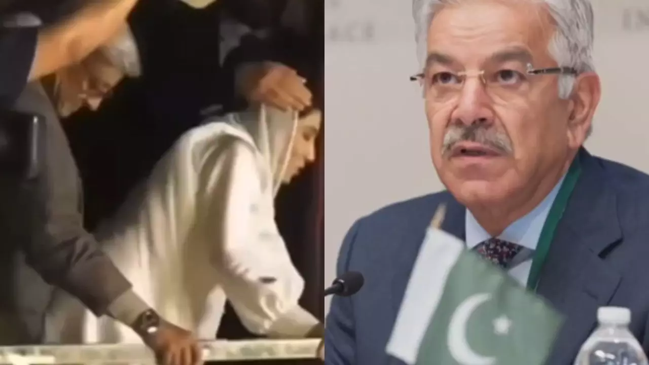 वाह रे ख्‍वाजा आसिफ, लड़की देखते ही दिखा दी औकात! महिला कार्यकर्ता के साथ अश्‍लील हरकत करते पकड़े गए ना-पाक मंत्री- Video Viral