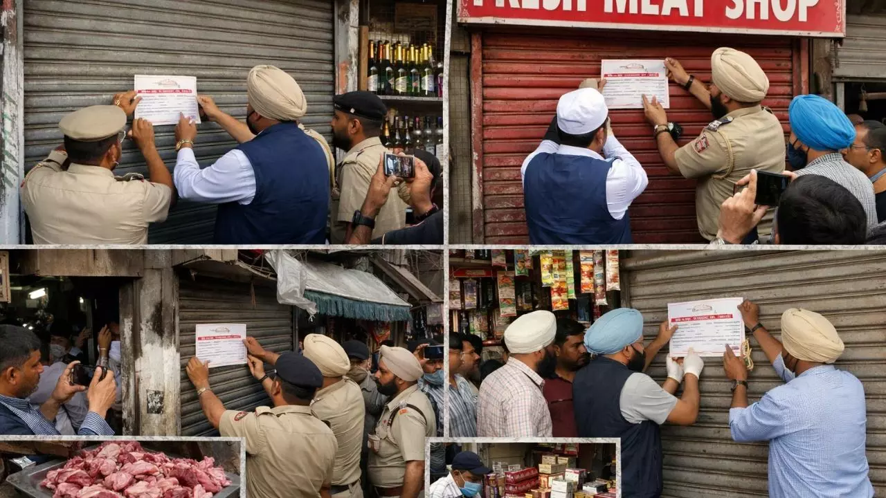 शराब, मांस और तंबाकू के दुकानदारों पर AAP सरकार का बड़ा एक्शन, अमृतसर में 150 दुकानों पर हुई कार्रवाई