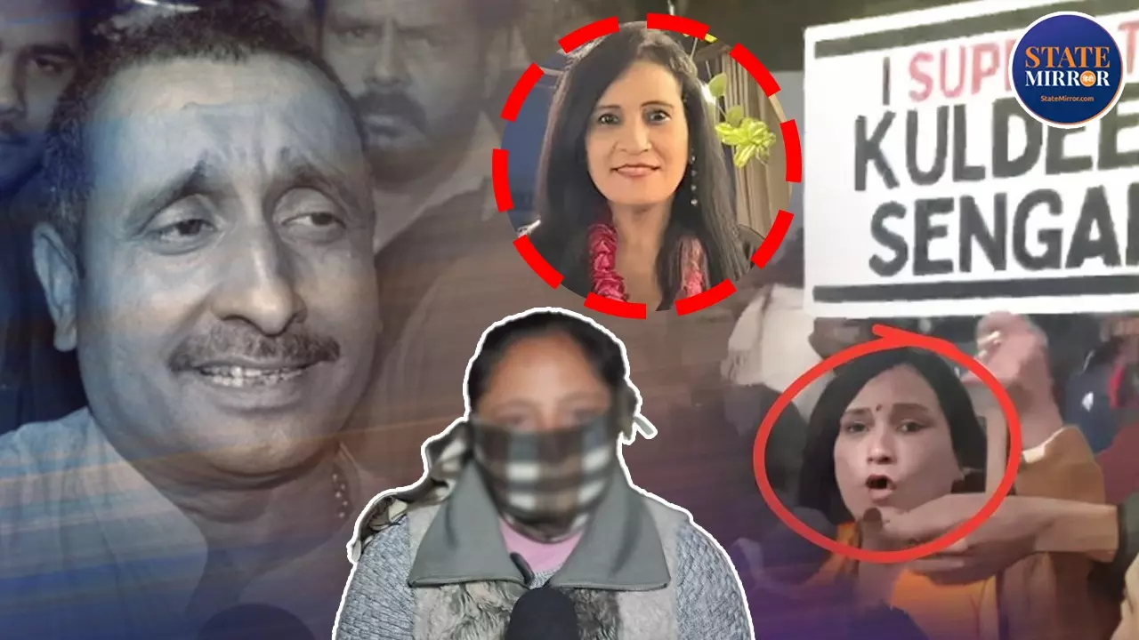 जंतर-मंतर पर उलटा इंसाफ! कुलदीप सेंगर के सपोर्ट में उतरने वाली महिला कौन? पीड़िता को ही गिनाए कानून तो मचा बवाल- VIDEO
