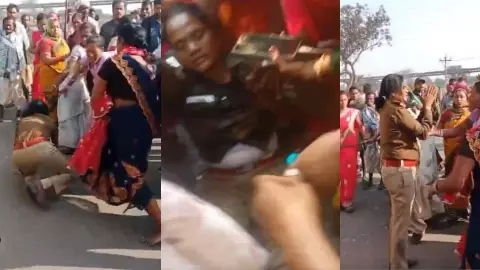 हाथ जोड़ा फिर भी नहीं रुकी महिलाएं, रायगढ़ में महिला TI पर हमला; ग्रामीणों ने 10 पुलिसकर्मियों को किया घायल | Video Viral