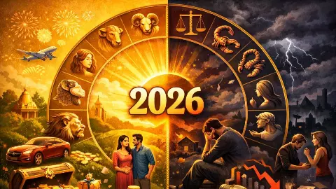 वार्षिक राशिफल 2026 : सभी 12 राशियों के लिए कैसा रहेगा नया साल 2026 ? जानिए किसके लिए शुभ और किसके लिए अशुभ वार्षिक राशिफल 2026 : सभी 12 राशियों के लिए कैसा रहेगा नया साल 2026 ? जानिए किसके लिए शुभ और किसके लिए अशुभ