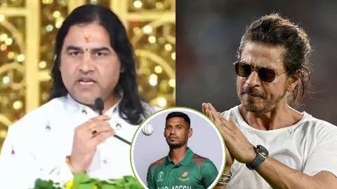 मिस्टर KKR बांग्लादेश के खिलाड़ी को तुरंत बाहर करो...शाहरुख खान को देवकीनंदन की खुली चुनौती, बोले- हमने सुना है पाक से प्रेम है