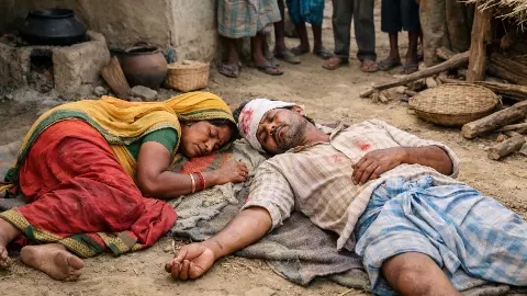 अंधविश्वास के नाम पर खूनी खेल, गांव वालों ने पहले पति-पत्नी पर धारदार हथियार से किया हमला, फिर घर के अंदर जिंदा जलाया अंधविश्वास के नाम पर खूनी खेल, गांव वालों ने पहले पति-पत्नी पर धारदार हथियार से किया हमला, फिर घर के अंदर जिंदा जलाया