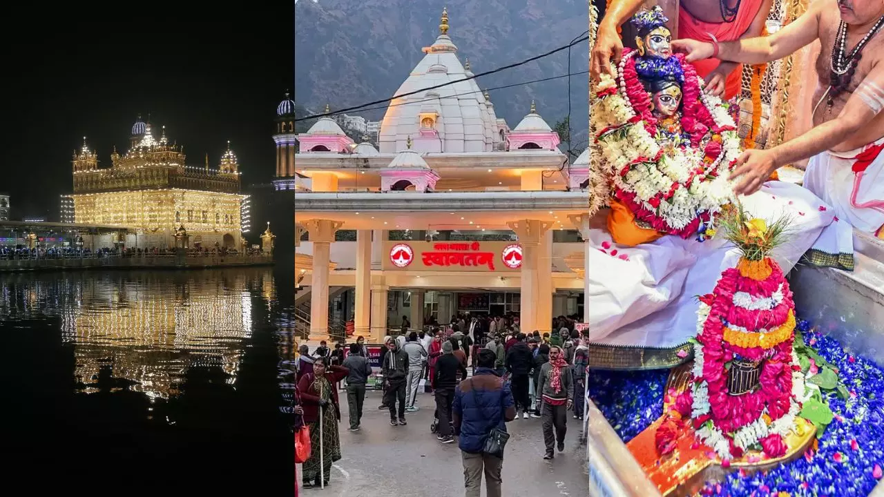 नए साल पर काशी-मथुरा से लेकर राम मंदिर तक, वैष्णो देवी में जुटे श्रद्धालु, 2026 में देखें ये 26 Videos