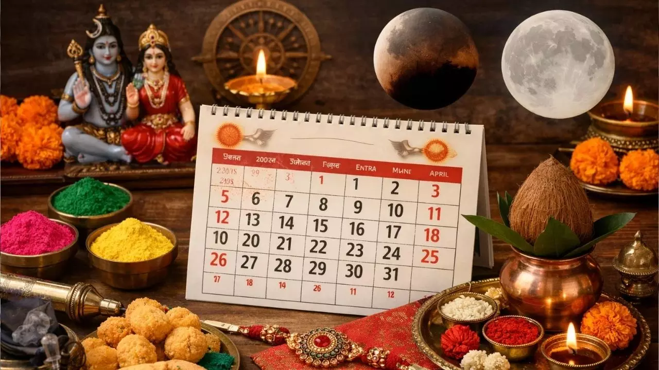 Calendar 2026: अधिक मास का साल और रक्षाबंधन-होली पर रहेगा चंद्रग्रहण का साया, हिंदू पंचांग से जानिए नववर्ष 2026 की बड़ी बातें