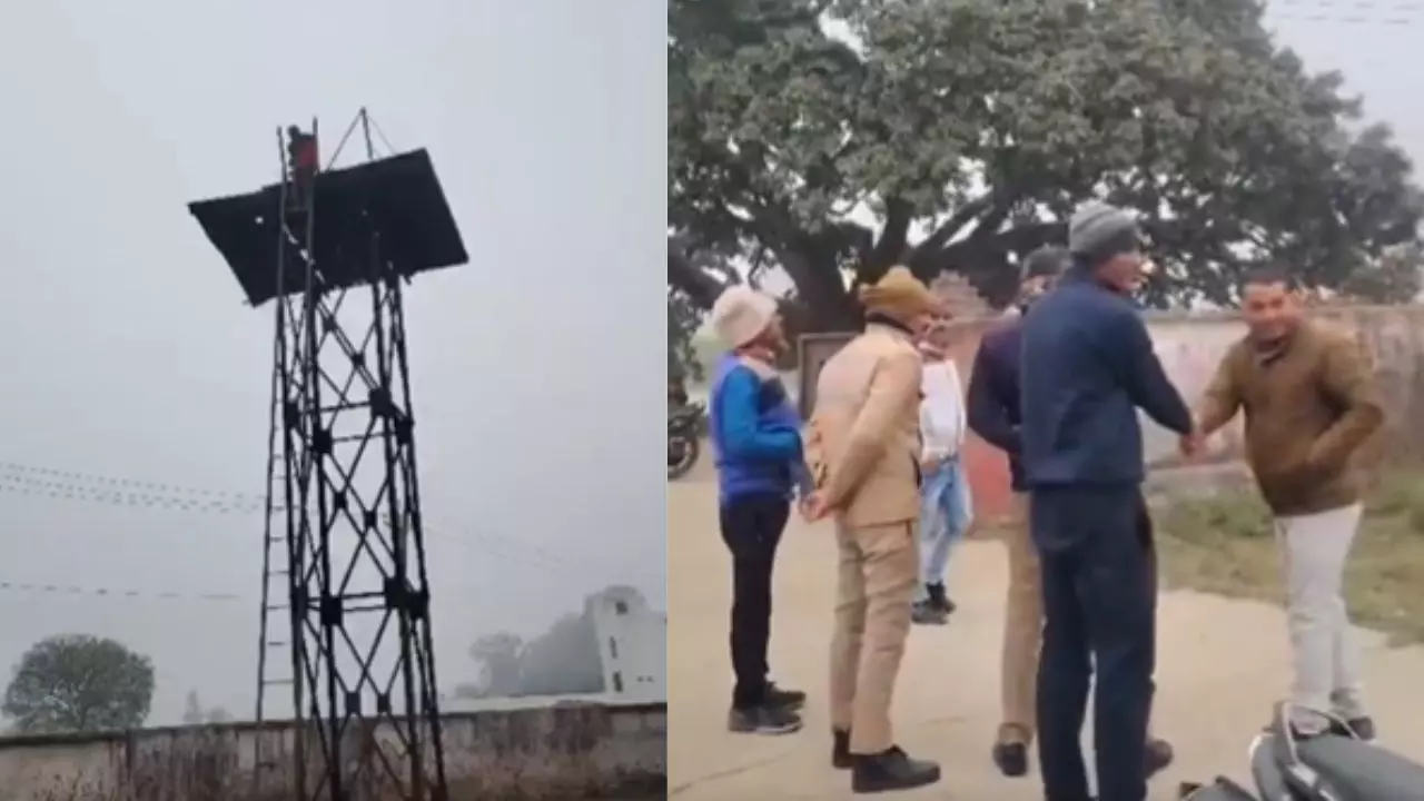 दूसरी बीबी दिलाओं नहीं तो जान दे दूंगा! 30 फ़ीट पानी की टंकी पर चढ़ा शख्स, दूसरी शादी के लिए खूब काटा हंगामा | Video Viral