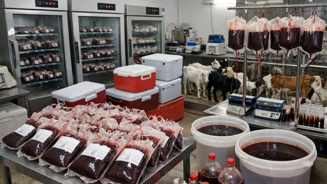 ब्लड बैंक जैसा सेटअप, लेकिन खून बकरियों का! हैदराबाद में चौंकाने वाला खुलासा, रेड में 1000 लीटर Blood बरामद