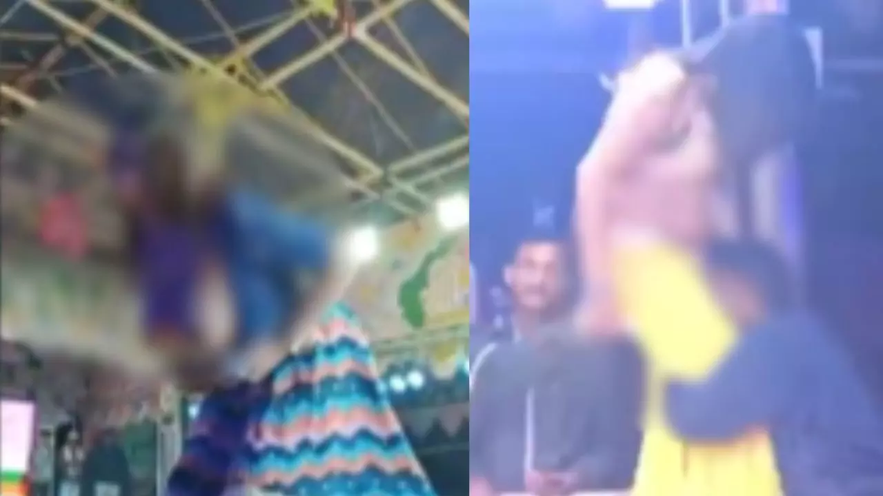 मंच पर खुलेआम प्राइवेट पार्ट दिखाती रही डांसर, SDM साहब महफिल बनाकर उड़ाते रहे नोट- Kiss करने वाले 3 सिपाही सस्पेंड