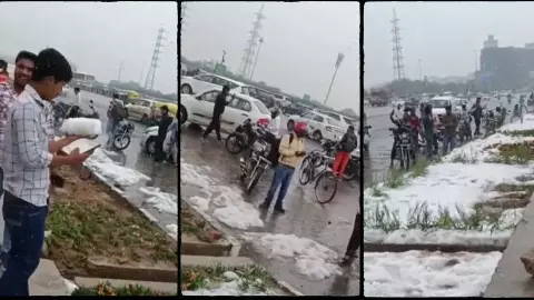 क्या सच में पहली बार Ambience Mall Gurgaon के बाहर हुई बर्फबारी? Video देख लोग बोले- डिजिटल वंडरलैंड