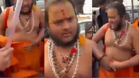 साधु पर गया मुस्लिम होने का शक, गुस्से में बाबा ने भीड़ के सामने कपड़े उतारकर दिखा दी पहचान | VIDEO