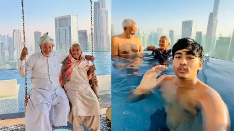 न गर्लफ्रेंड, न पत्नी, दादा-दादी को Dubai के स्काई पूल लेकर पहुंचा पोता; सोशल पर छाया Video