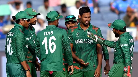 photo of mustafizur rahman and bangladesh cricket team