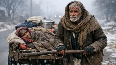 odisha babbu lohar 70 year old man pulls wife on cart odisha babbu lohar 70 year old man pulls wife on cart