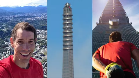 Alex Honnold Taipei 101 Free Solo Climbing