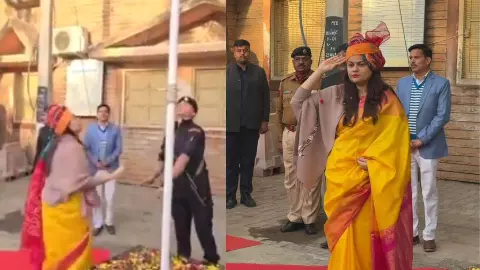 IAS Tina Dabi reaction Republic Day 2026 Viral Video