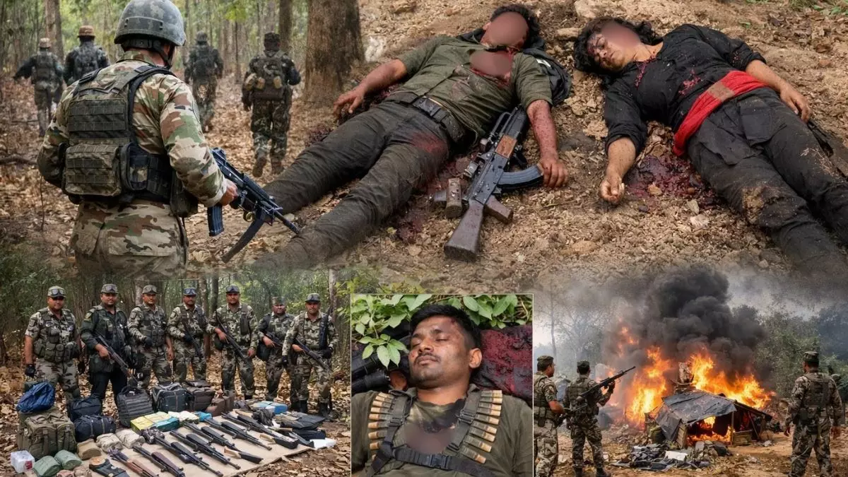 Security forces recover AK-47, pistol and explosives during ongoing anti-Naxal operation in Bijapur forests