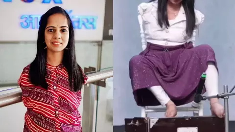 पैरों से गूंजा सारे जहां से अच्छा, बिना हाथों के जन्मी मौली अडकुर ने पैरों से बजाया हारमोनियम | Video Viral