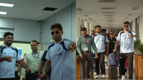 Suryakumar Yadav welcoming Sanju Samson