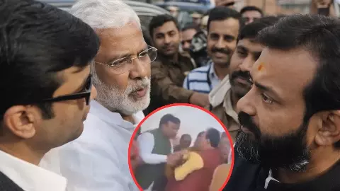 BJP MLA Brajbhushan Rajput Clashes with Minister Swatantra Dev in Mahoba