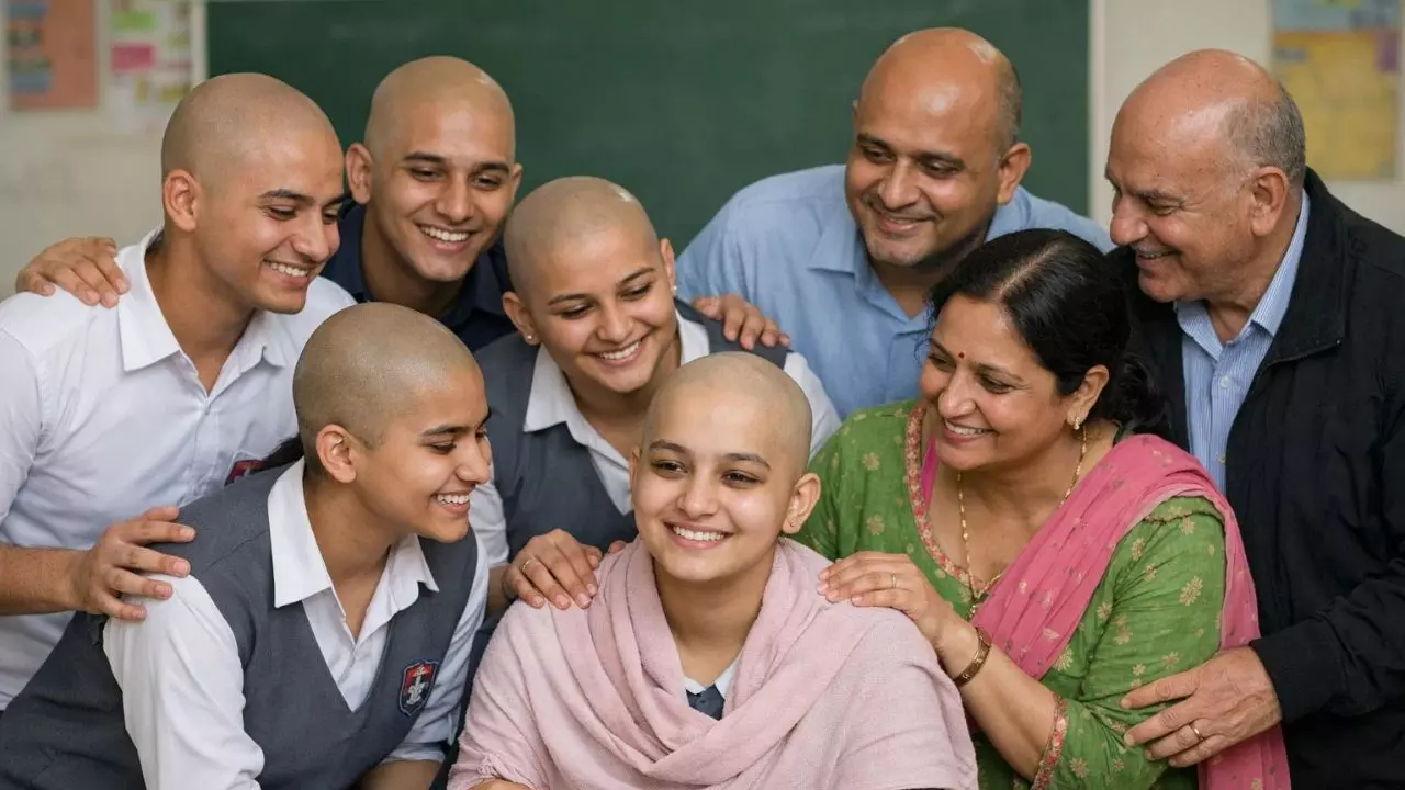 तुम अकेली नहीं हो- कैंसर पीड़ित छात्रा के लिए दोस्तों और टीचर्स ने मुंडवाए बाल, दिल छू लेगा Viral Video