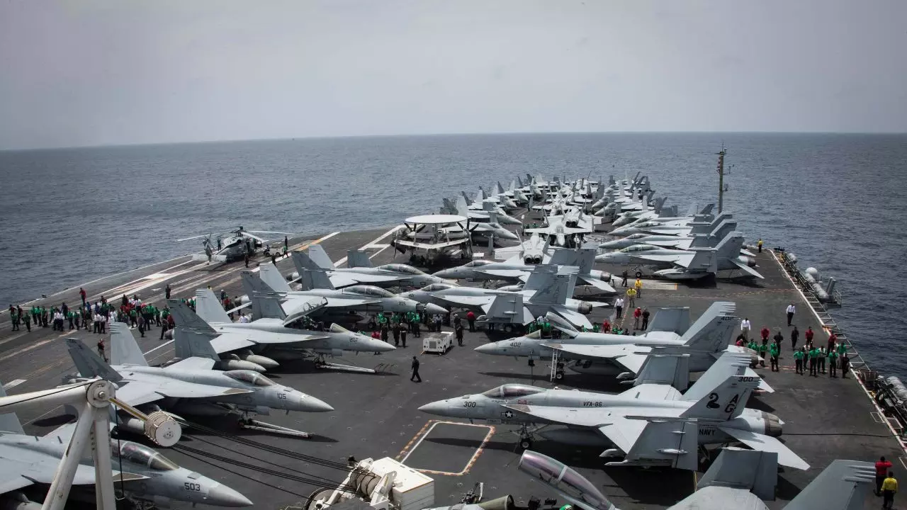 iran drone shot down near us aircraft carrier abraham lincoln