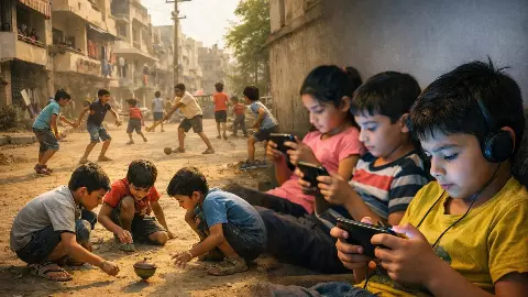 कहां गए वो सोसाइटी या कॉलोनियों में धमाल मचाने वाले बच्‍चे? मोबाइल निगल रहा बचपन