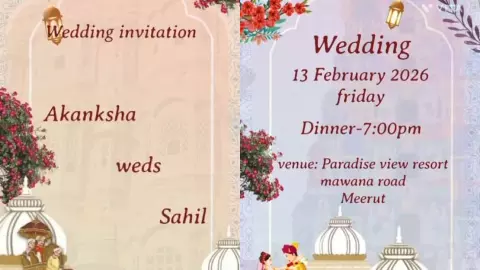 आकांक्षा बनी शाहबाज़ की दुल्हन! सोशल में शादी का कार्ड Viral होते ही मेरठ में मचा बवाल, हिंदू संगठनों ने किया विरोध