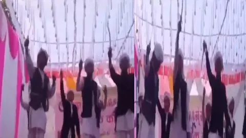 छात्रों के हाथों में तलवार और बैकग्राउंड में पाकिस्तानी गीत! उर्दू स्कूल के वीडियो ने मचाया बवाल
