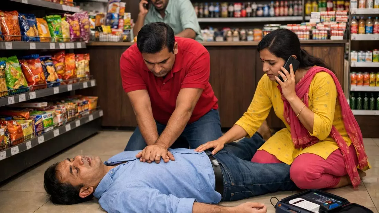 दुकान में अचानक गिरा शख्स, फिर CPR देकर लौटाई सांसें, जानें कब और कैसे दें CPR
