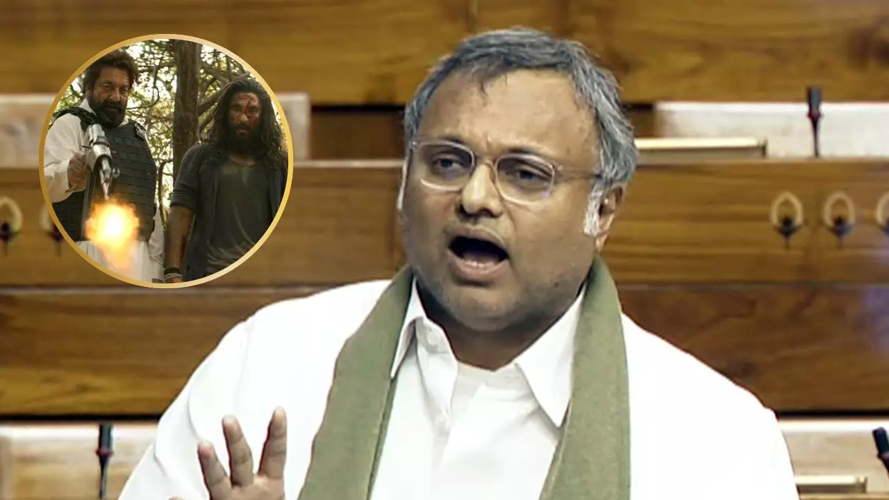 dhurandhar film fake currency scene karti chidambaram reaction hindi news