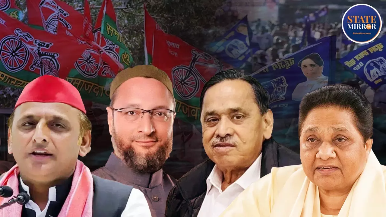 photo of akhilesh yadav mayawati owaisi naseemuddin siddiqui