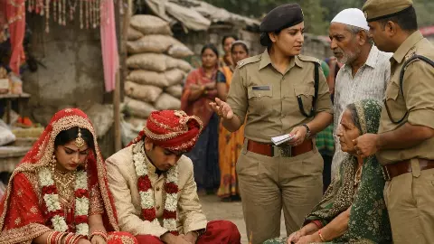धूमधाम शादी के बीच पुलिस ने मारी Entry, दुल्हन का उठाया घूंघट तो उड़ गए होश; फिर जो हुआ... धूमधाम शादी के बीच पुलिस ने मारी Entry, दुल्हन का उठाया घूंघट तो उड़ गए होश; फिर जो हुआ...