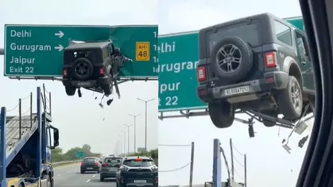 NH48 Thar crash video