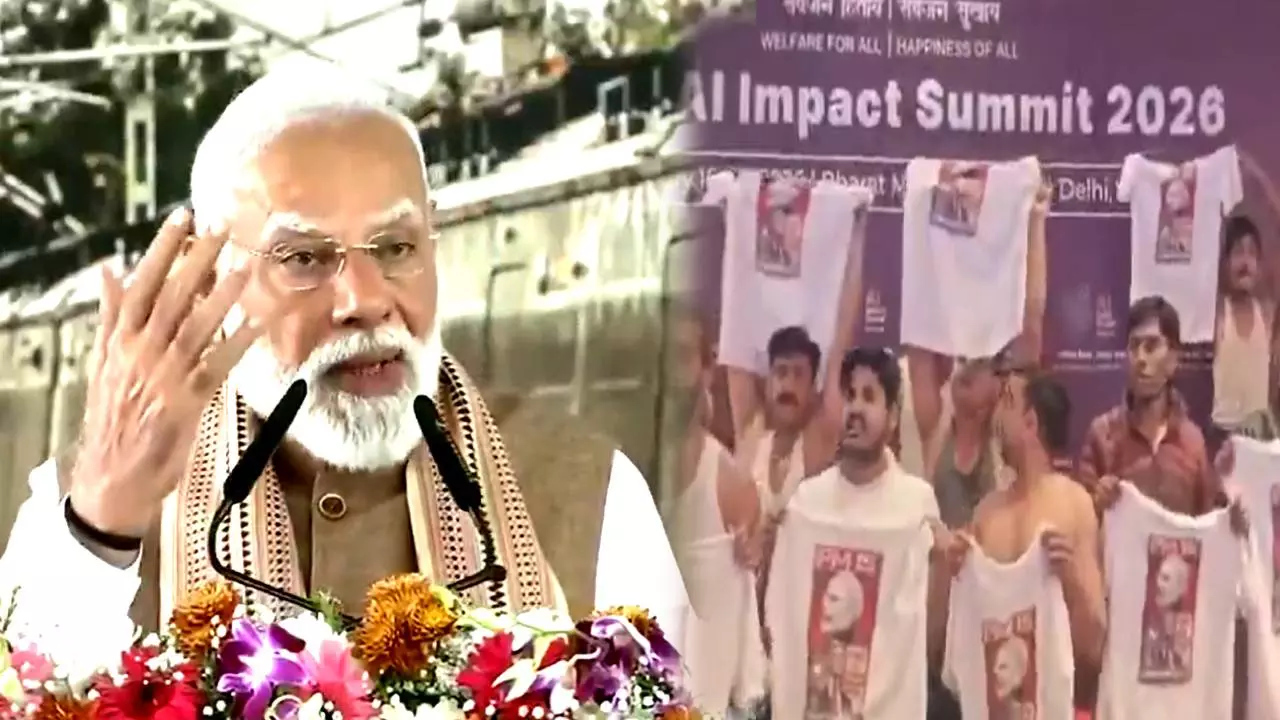 कांग्रेसी खोदना चाहते हैं मेरी कब्र, BJP का नहीं देश का था प्रोग्राम, AI  समिट में यूथ कांग्रेस की हरकत पर भड़के मोदी