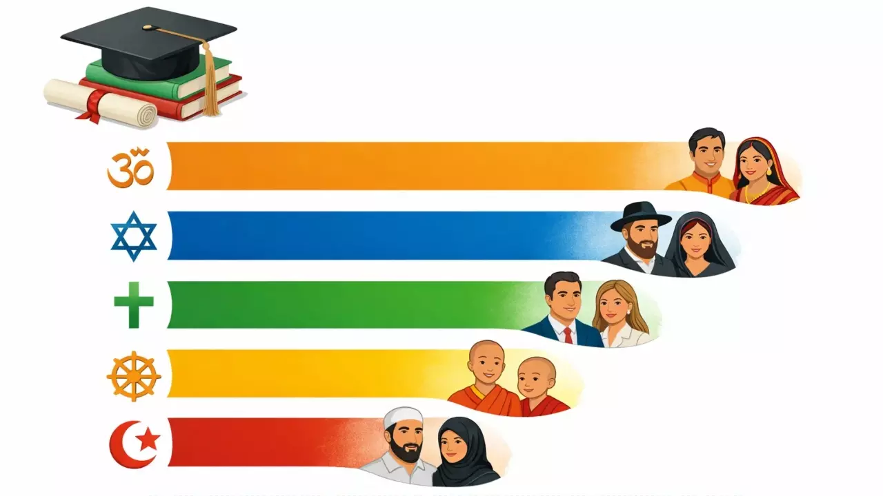 Pew Research Center report religious education US Hindu education level