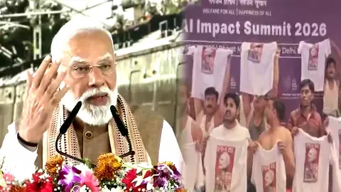 कांग्रेसी खोदना चाहते हैं मेरी कब्र, BJP का नहीं देश का था प्रोग्राम, AI  समिट में यूथ कांग्रेस की हरकत पर भड़के मोदी