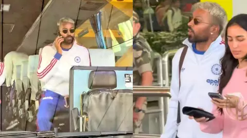 hardik pandya chennai airport mihika sharma video viral