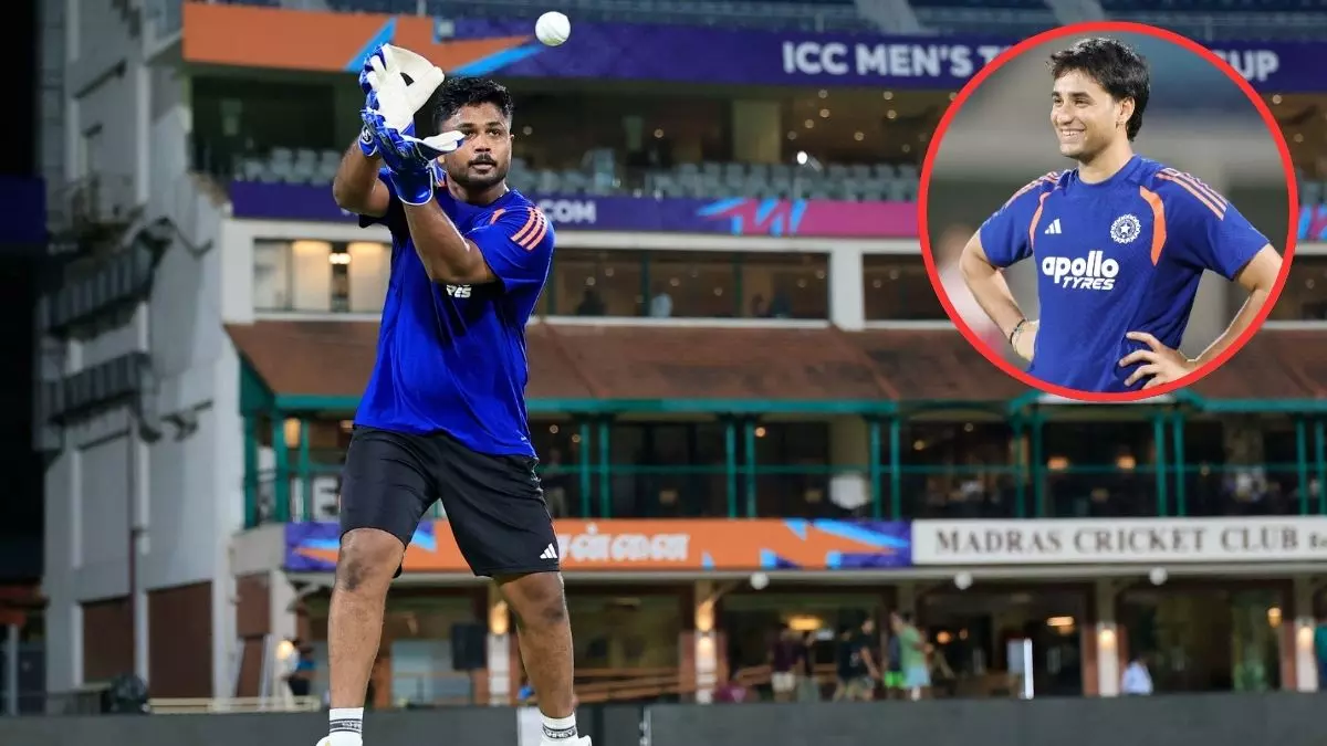 sanju samson and abhishek sharma practice session photo