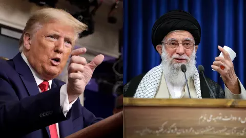 Donald Trump and Ali Khamenei Iran US Tension