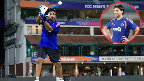 sanju samson and abhishek sharma practice session photo